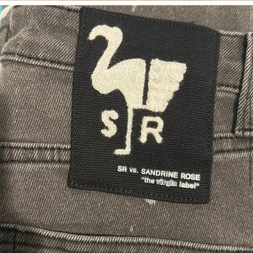 NWT-Free People X Sandrine Rose Polka Grey High Waisted Skinny Jeans Sz:27- $138 - Picture 3 of 5